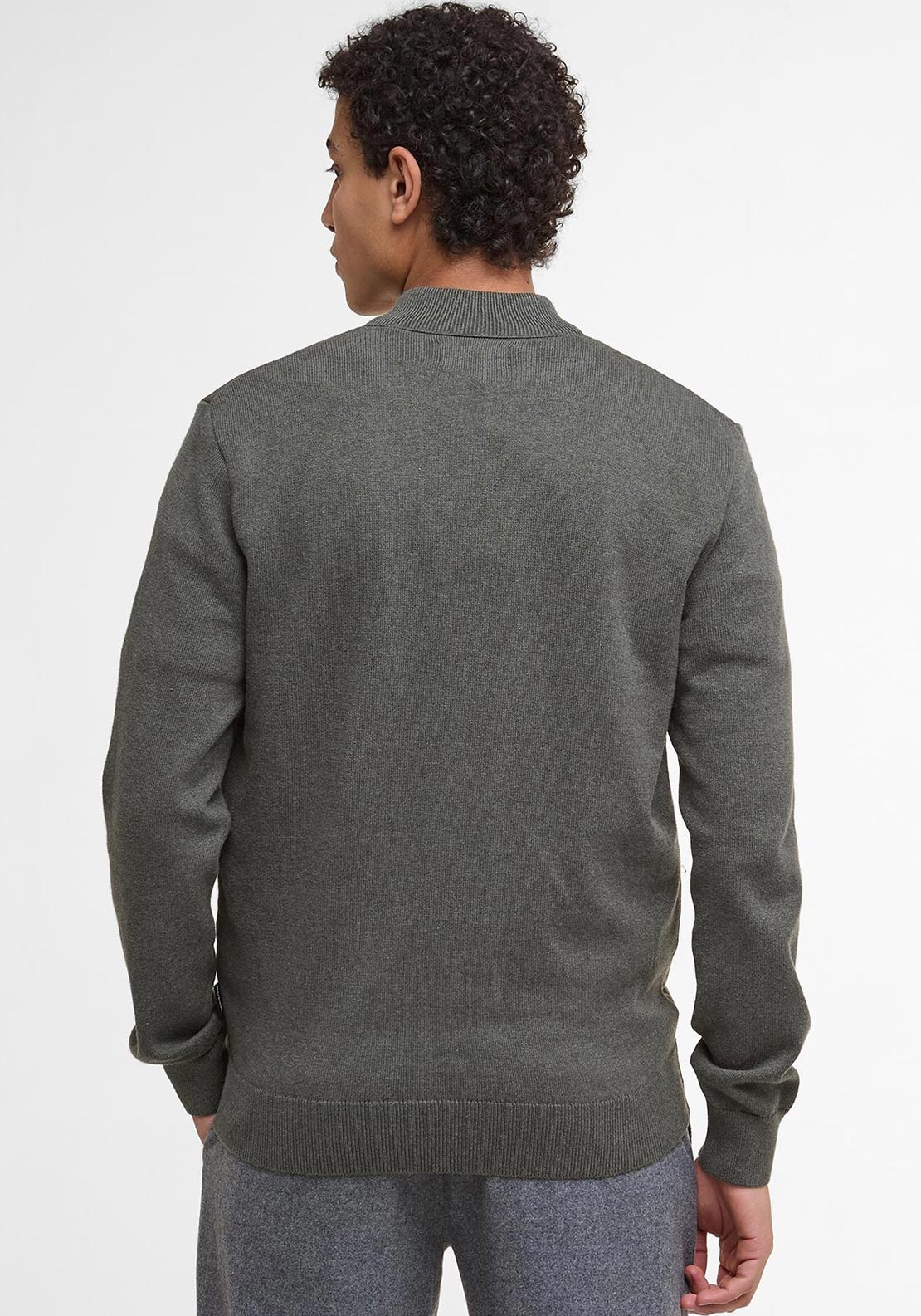 BARBOUR ESS CARN BAFFLE FULL ZIP KNITTED JUMPER