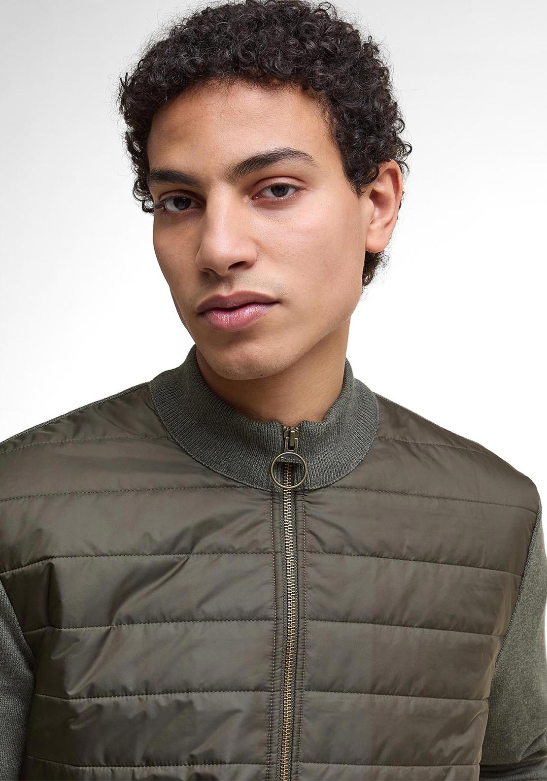 BARBOUR ESS CARN BAFFLE FULL ZIP KNITTED JUMPER