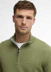 Barbour Men’s Cotton Half Zip Knitted Sweater, Laurel Green