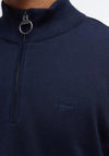 Barbour Men’s Cotton Half Zip Sweater, Navy
