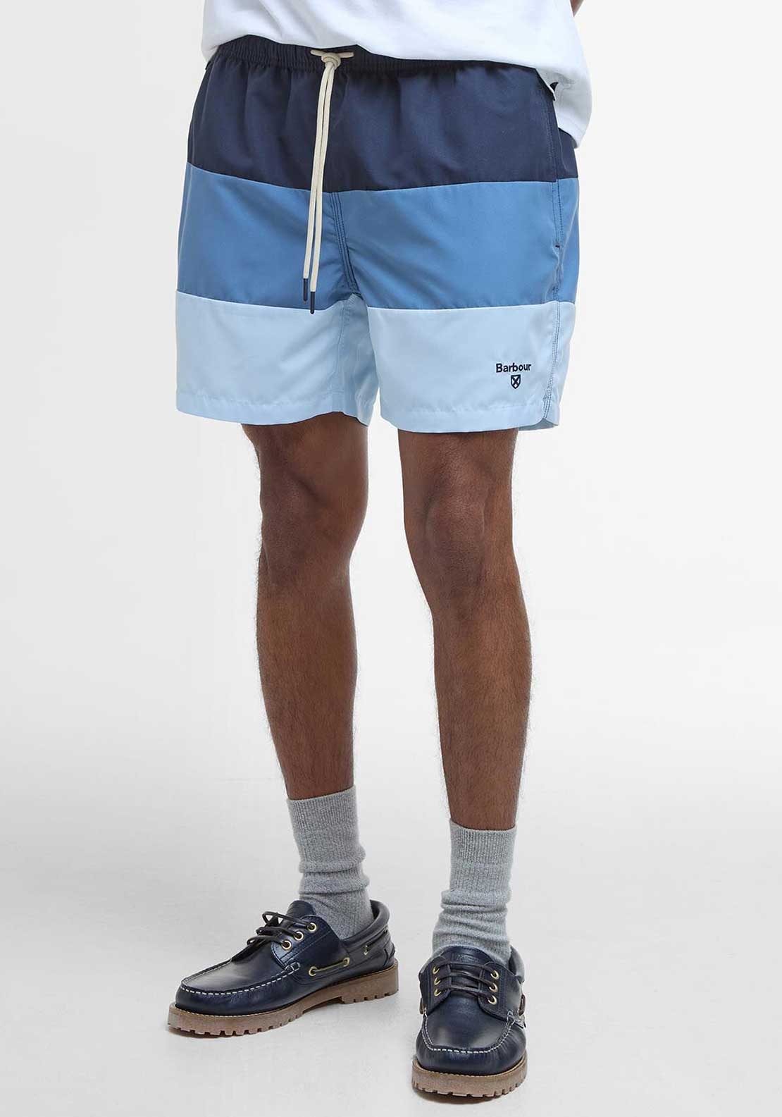 Barbour Dale Stripe Swim Shorts, Blue Multi
