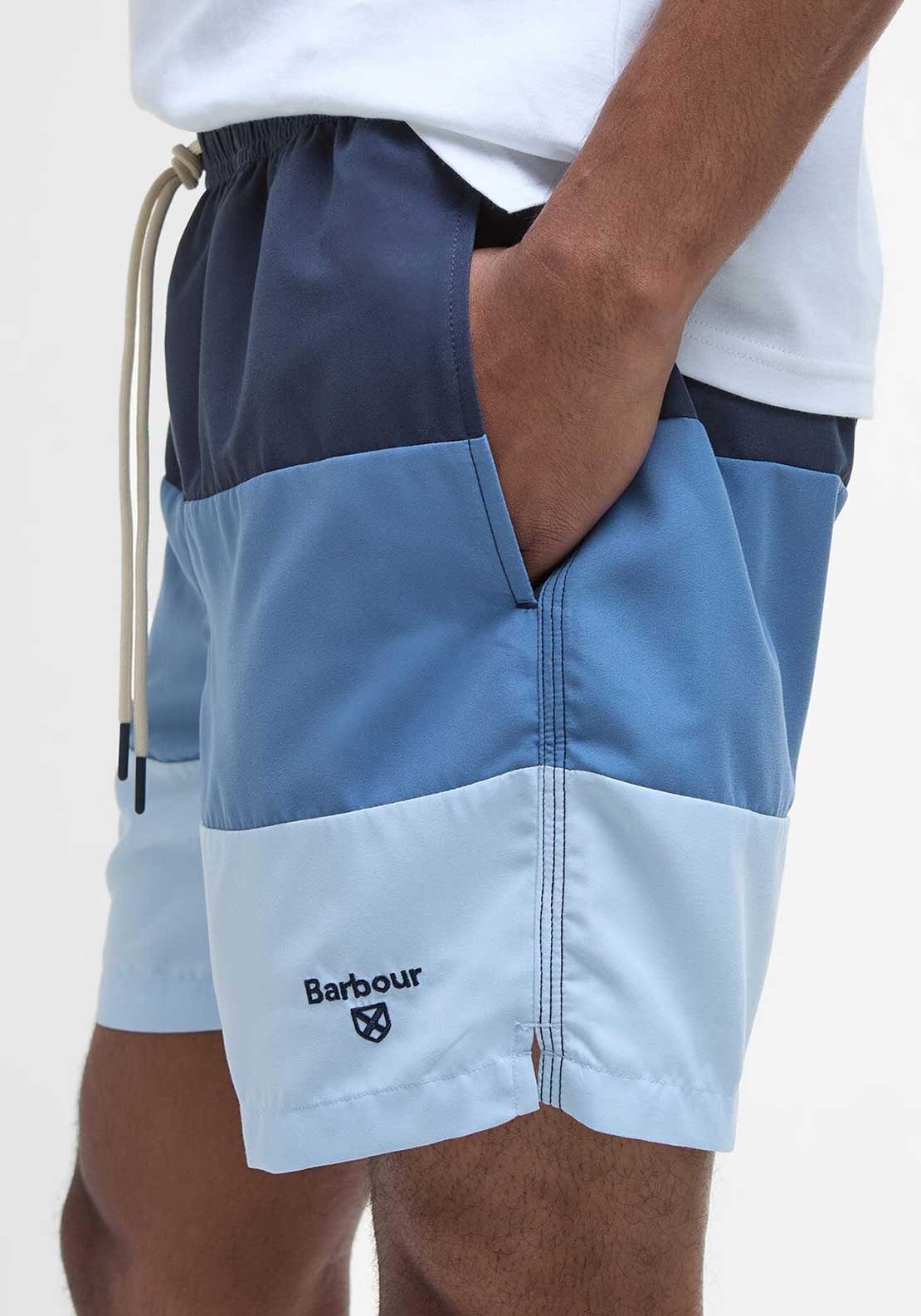 Barbour Dale Stripe Swim Shorts, Blue Multi