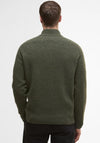 Barbour Men’s Grangetown Half Zip Jumper, Olive Green