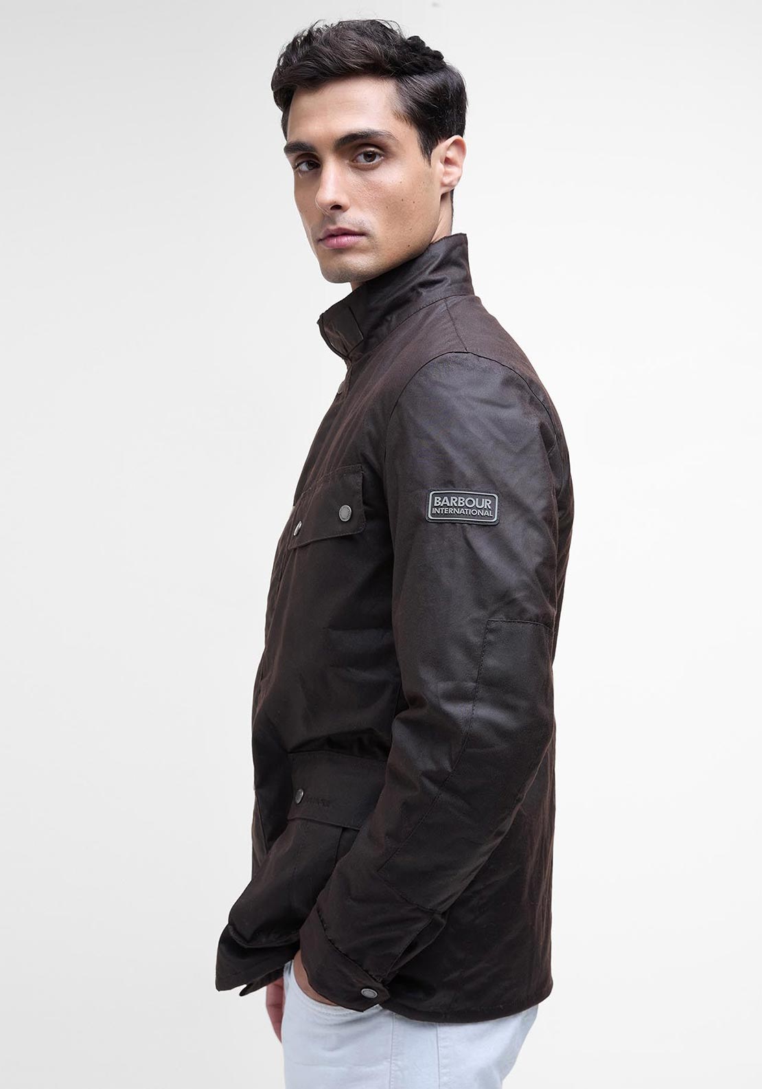 Barbour International Men's Tourer Duke Waxed Jacket, Rustic