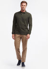 Barbour Mens Essential Sports Long Sleeve Polo Shirt, Forest