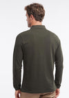Barbour Mens Essential Sports Long Sleeve Polo Shirt, Forest