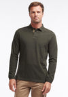 Barbour Mens Essential Sports Long Sleeve Polo Shirt, Forest
