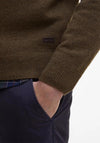Barbour Men’s Patch Elbow Crew Neck Jumper, Willow Green