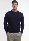 Barbour Men’s Patch Elbow Crew Neck Jumper, Navy