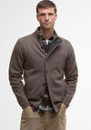 Barbour Men’s Patch Elbow Zip Cardigan, Dark Stone