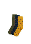 Barbour Pheasant Print Socks Gift Set, Navy Multi