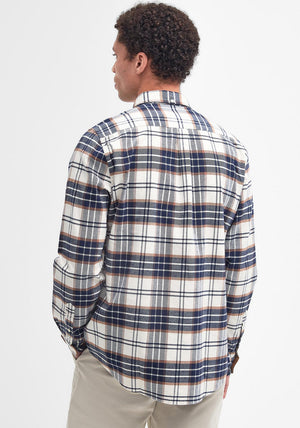 Barbour Men’s Portdown Check Tailored Shirt, Beige Multi