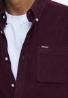 Barbour Men’s Ramsey Cord Tailored Shirt, Winter Red