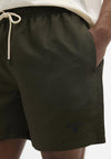 Barbour Men’s Water Re-active Tartan Swim Shorts, Olive Green