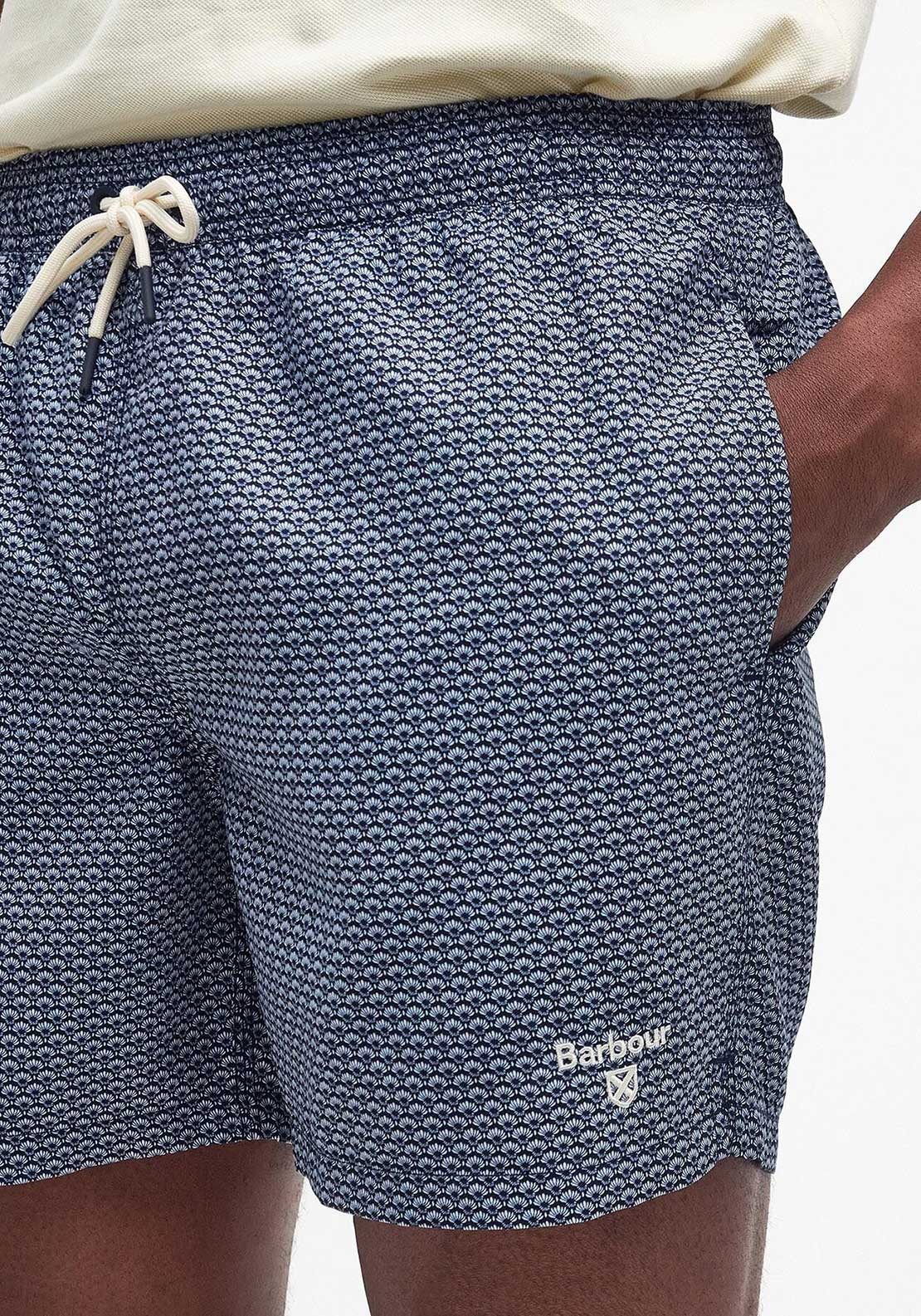 Barbour Shell Swim Shorts, Navy Multi