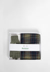Barbour Tartan Scarf & Glove Gift Set, Classic Olive