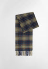 Barbour Tartan Scarf & Glove Gift Set, Classic Olive