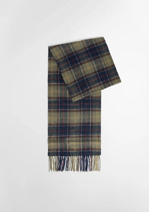 Barbour Tartan Scarf & Glove Gift Set, Classic Olive