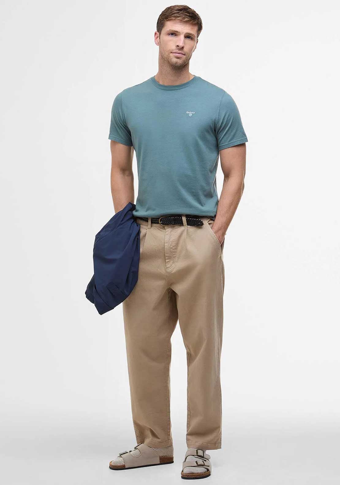 Barbour Tartan Sports T-Shirt, Vintage Teal