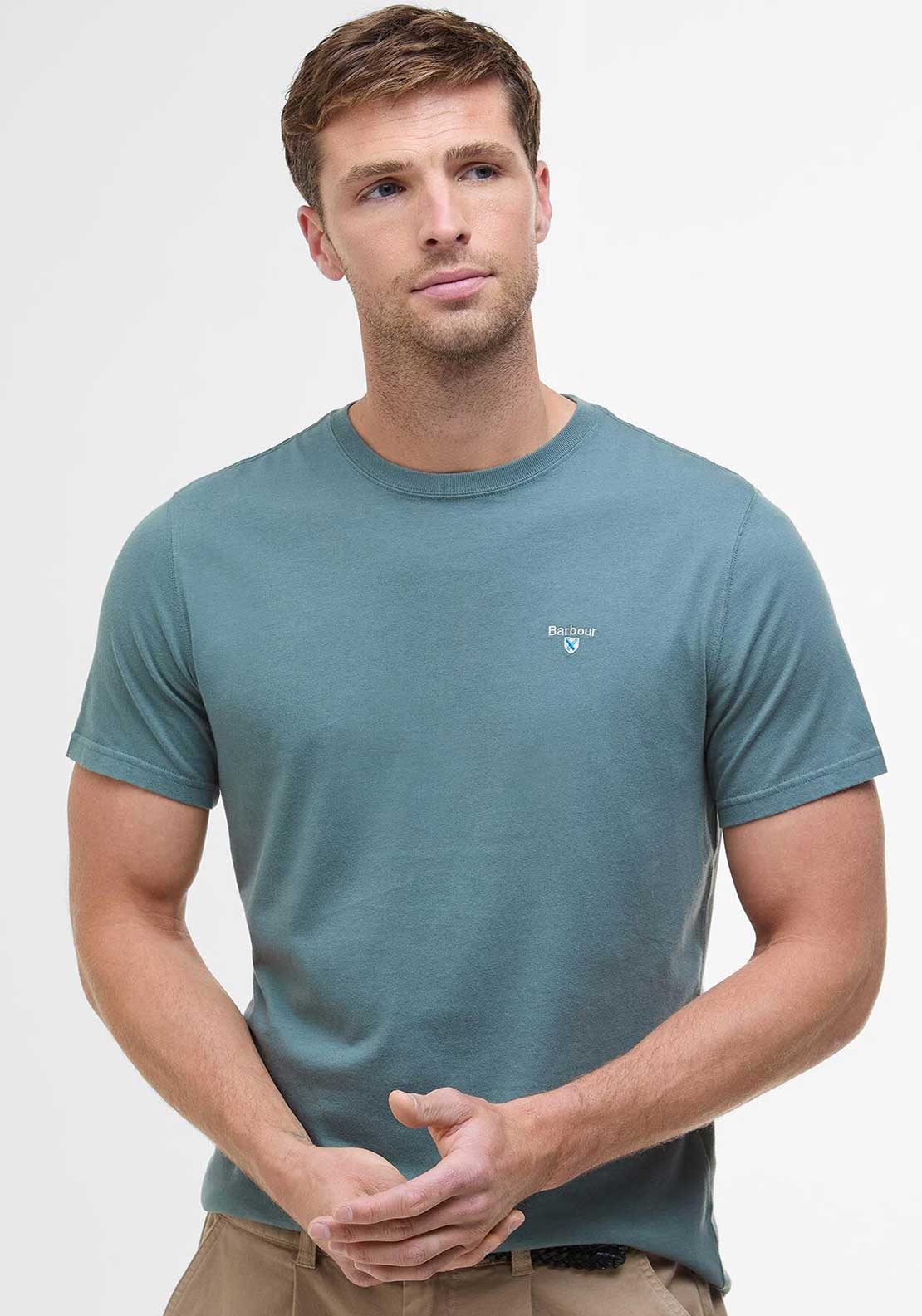 Barbour Tartan Sports T-Shirt, Vintage Teal