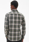 Barbour Mens Wethram Tartan Tailored Shirt, Forest Mist