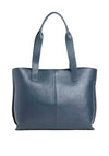Barbour Alder Large Leather Tote Bag, Navy