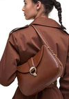 Barbour Alder Leather Medium Shoulder Bag, Brown
