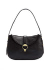 Barbour Alder Leather Medium Shoulder Bag, Black
