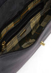 Barbour Alder Leather Medium Shoulder Bag, Black