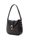 Barbour Alder Leather Medium Shoulder Bag, Black