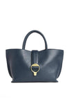 Barbour Alder Leather Mini Tote Bag, Navy