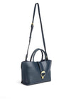 Barbour Alder Leather Mini Tote Bag, Navy