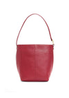 Barbour Cedar Large Leather Bucket Bag, Red