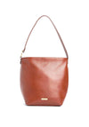 Barbour Cedar Large Leather Bucket Bag, Tan