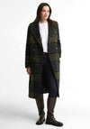 Barbour Cottesmore Checked Tartan Wool Coat, Green