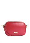 Barbour Daphne Small Leather Crossbody Bag, Red