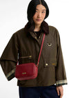 Barbour Daphne Small Leather Crossbody Bag, Red
