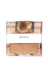 Barbour Dover Beanie & Hailes Scarf Gift Set, Beige Multi
