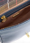 Barbour Elm Leather Small Crossbody Bag, Navy