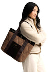 Barbour Healy Large Tote Bag, Brown Multi