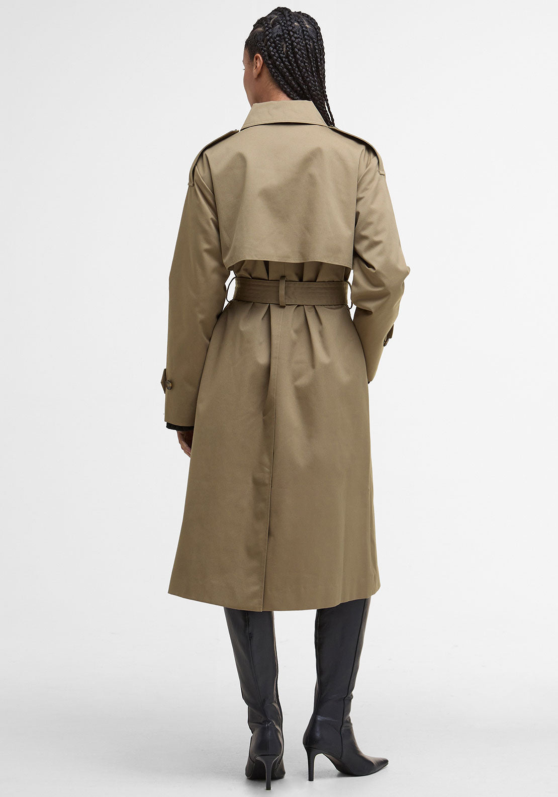 Barbour Aoife Showerproof Trench Coat, Beige - McElhinneys