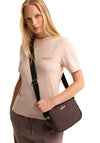 Barbour Monaco Baffle Quilted Small Crossbody Bag, Brown