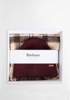 Barbour Olivia Beanie & Scarf Gift Set, Burgandy Multi