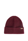 Barbour Olivia Beanie & Scarf Gift Set, Burgandy Multi