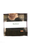 Barbour Saltburn Beanie & Tartan Scarf Gift Set, Green Multi