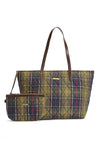 Barbour Wetherham Quilted Tartan Tote Bag, Green