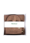 Barbour Winona Beanie & Scarf Gift Set, Mocha Brown