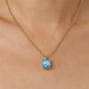 Dyrberg/Kern Barga Necklace, Aqua & Gold