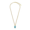 Dyrberg/Kern Barga Necklace, Aqua & Gold