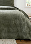 Bianca Home Attica Velvet Bedspread 240x260cm, Green